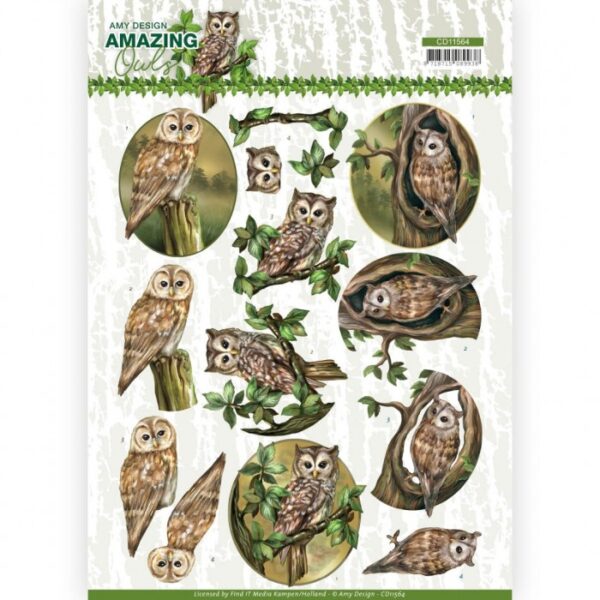 knipvel-Amy Design -Forest Owls Amazing Owls- CD11564