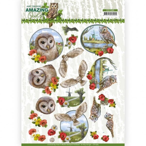 knipvel-Amy Design -Meadow Owls Amazing Owls- CD11565