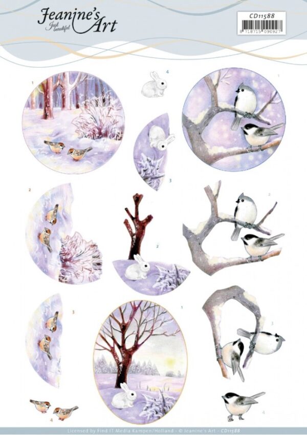 knipvel-3D-Jeanine’s Art - Winter Landscape - CD11588