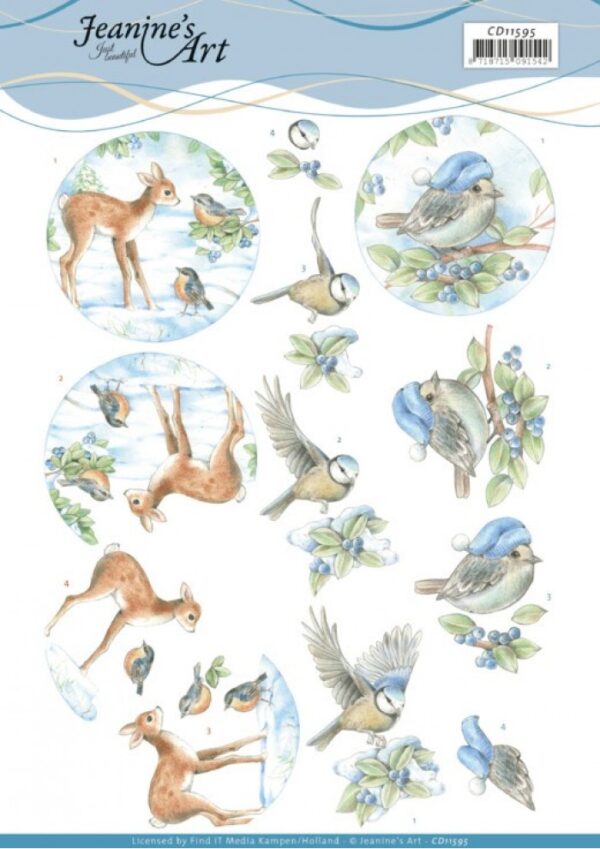 knipvel-3D-Jeanine's Art - Winter Woodland - CD11595