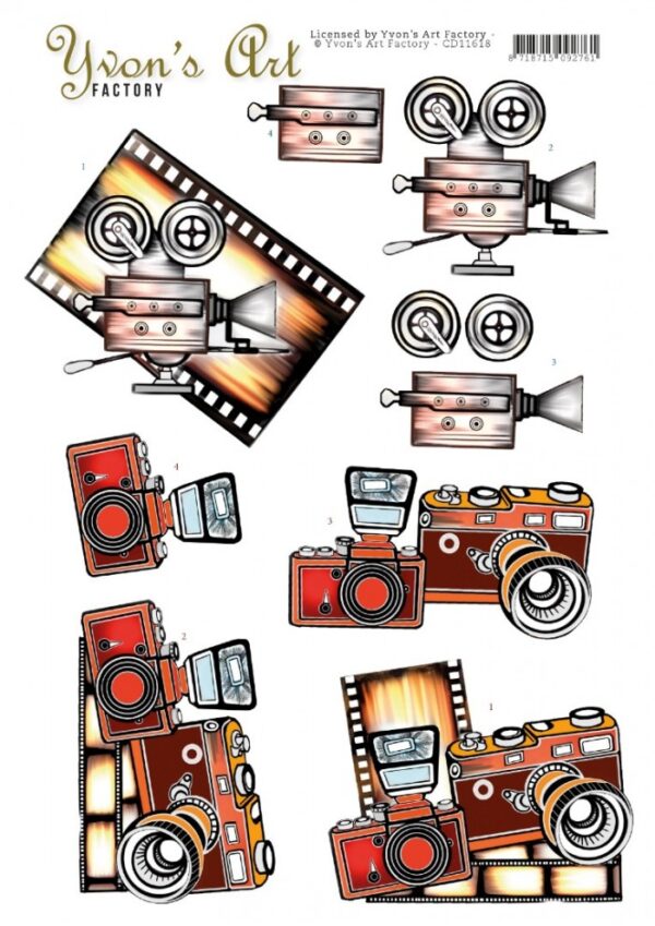 knipvel-3D-Yvon's Art Factory - Camera - CD11618