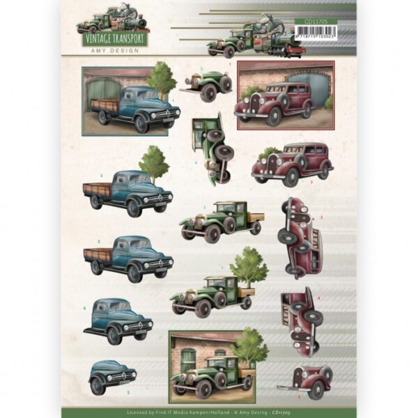 knipvel-3D-Amy Design - Vintage Transport - Truck- CD11705