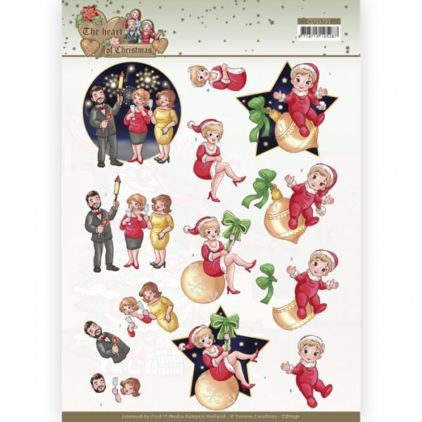knipvel-3D-Yvonne Creations - The Heart of Christmas - Fireworks - CD11731