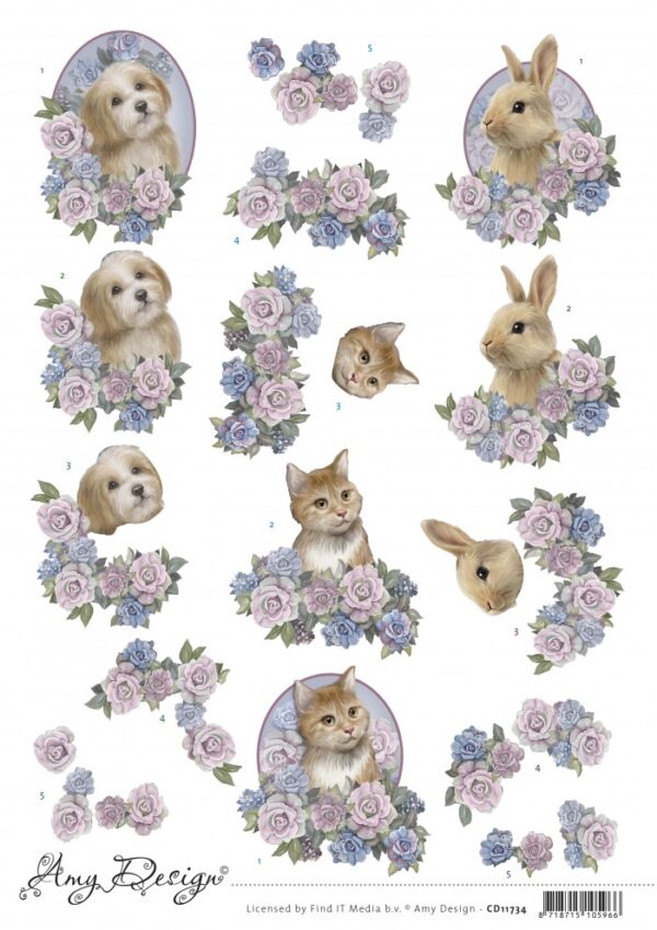 knipvel-Amy-Design -Sweet Pets - CD11734