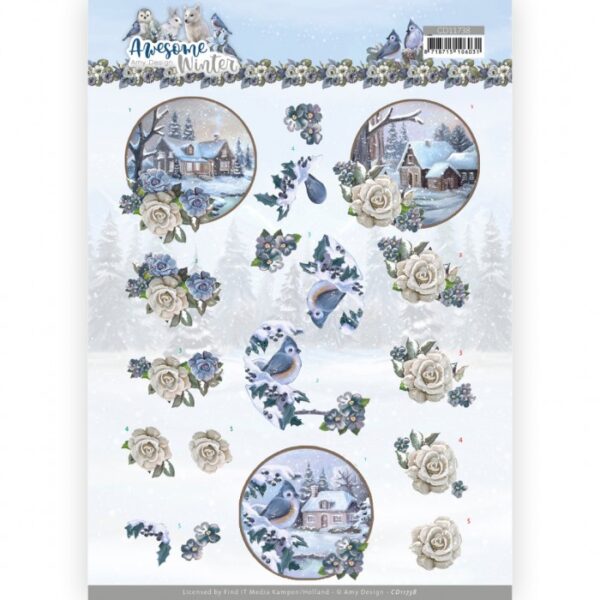 knipvel-3D-Amy Design - Awesome Winter - Winter Village- CD11738