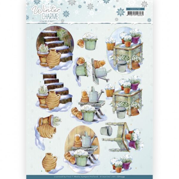 knipvel-3D-Jeanine’s Art - Winter Charme - Stairs - CD11739