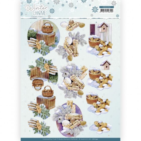 knipvel-3D-Jeanine’s Art - Winter Charme - Wood - CD11741
