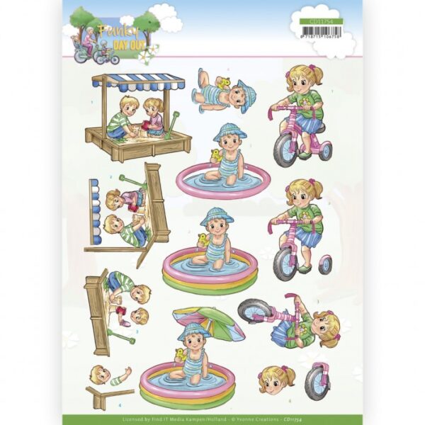 knipvel-3D-Yvonne Creations - Funky Day Out - Playground - CD11754