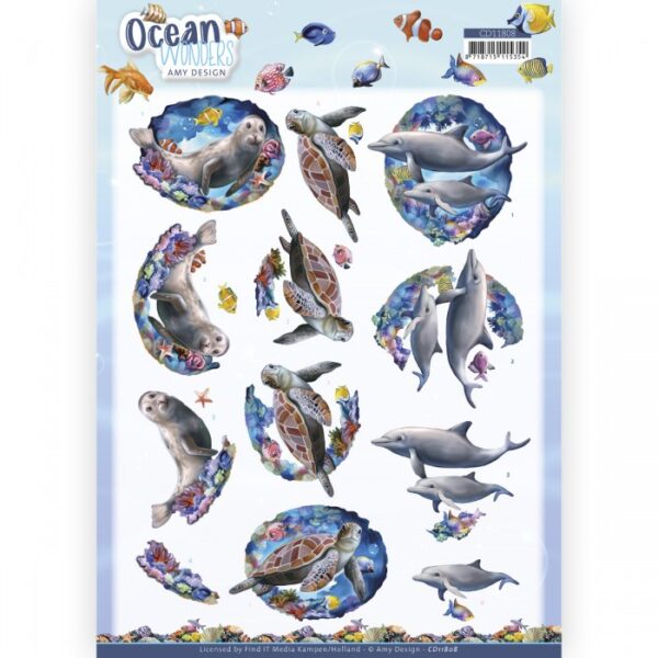 knipvel-Amy Design -  Ocean Wonders - Sea Turtle - CD11808