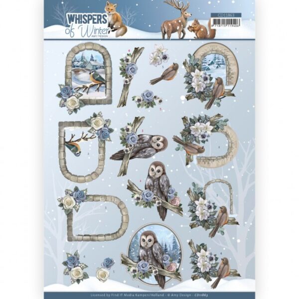 knipvel-Amy Design -Whispers of Winter - Winter Birds- CD11863