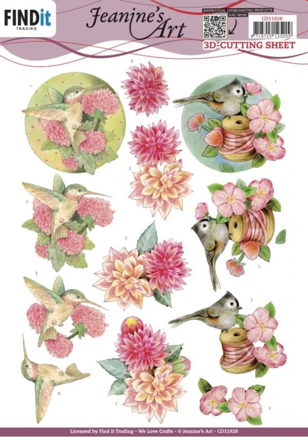 knipvel-3D-Jeanine’s Art - Pink Ribbon Spool - CD11928