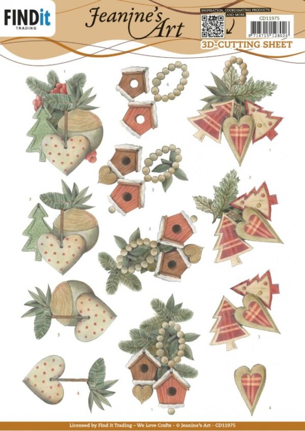 knipvel-3D-Jeanine's Art - Christmas Ornaments - CD11975