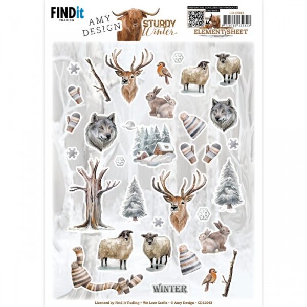 knipvel-3D-Amy Design -Sturdy Winter - Small Elements- CD12043