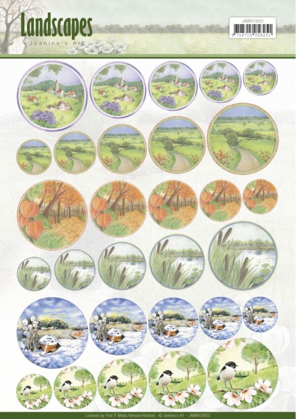 knipvel-3D-Jeanine's Art - Nr. 2 Cirkel Scenery Landscapes - JAMIN10002
