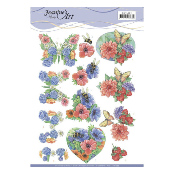 knipvel-3D-Jeanine’s Art - Summer Flowers - CD11493