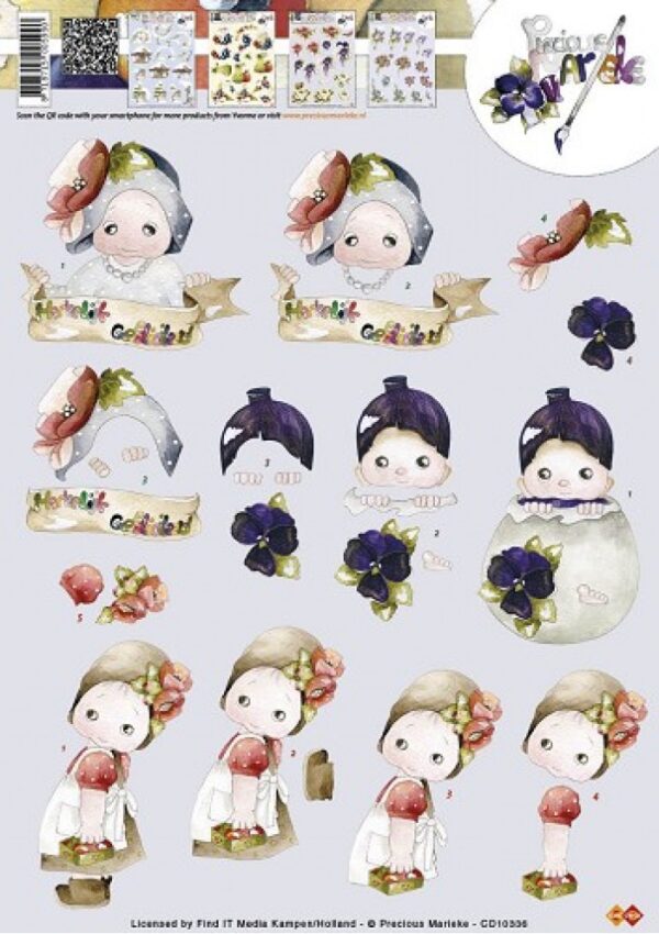 knipvel-3D- Precious Marieke -Felicitatie-CD10336