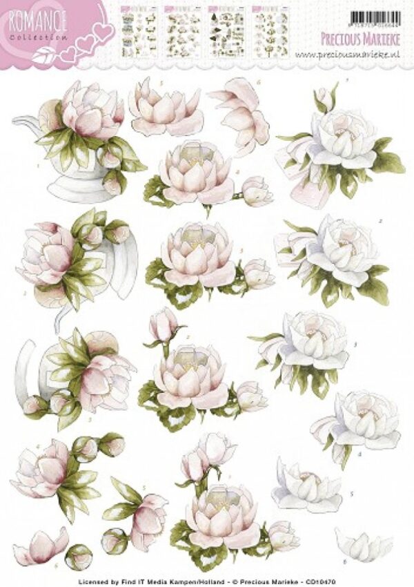 knipvel-3D- Precious Marieke -Peony Romance-CD10470