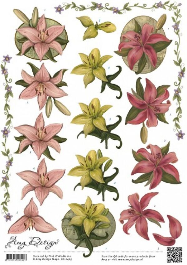 knipvel-3D-Amy Design -Bloemen-CD10465