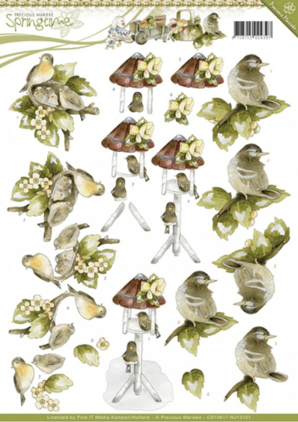 knipvel-3D- Precious Marieke -Young Birds Springtime-CD10617-HJ13101