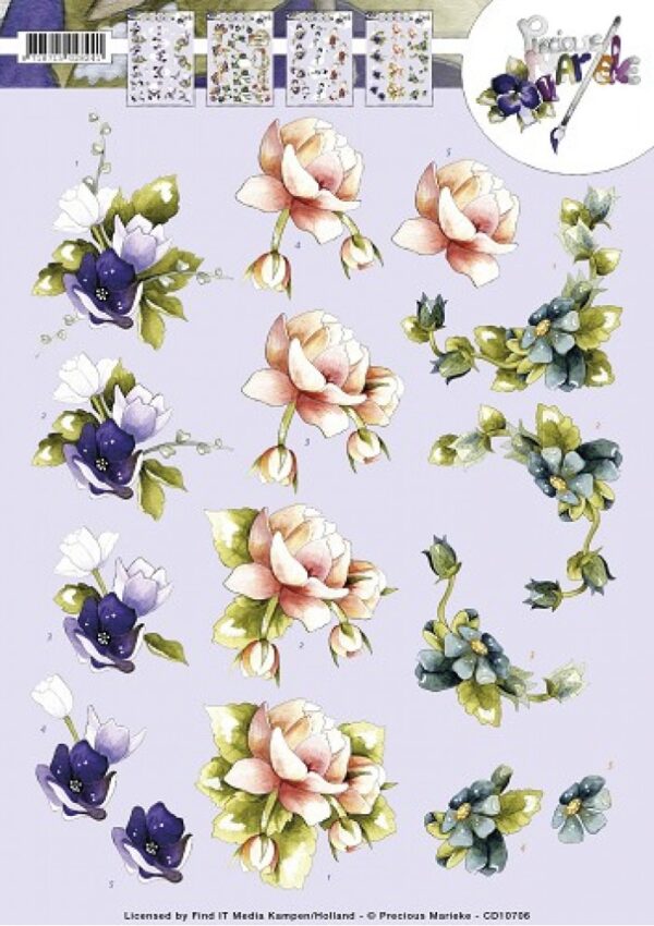 knipvel-3D- Precious Marieke - Nr. 9 Bloemen - CD10706