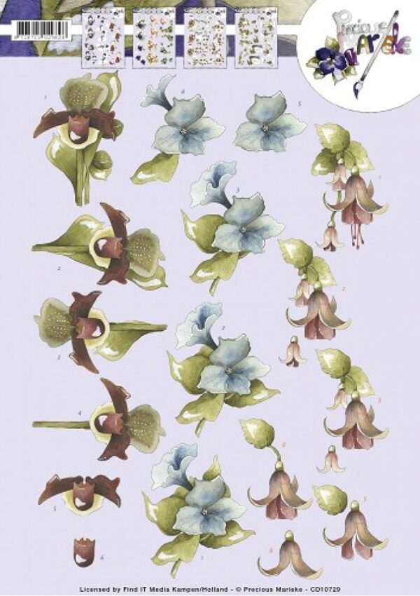 knipvel-3D- Precious Marieke - Nr. 10 Bloemen - CD10729