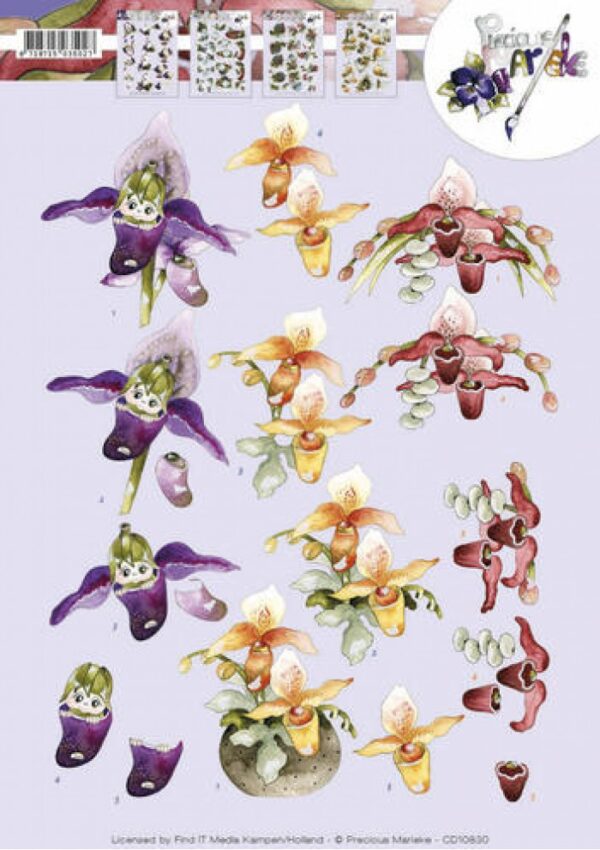 knipvel-3D- Precious Marieke -Orchideeën-CD10830