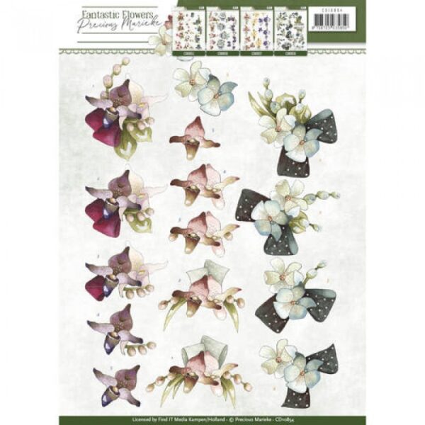 knipvel-3D- Precious Marieke - Orchid Fantastic Flowers - CD10854
