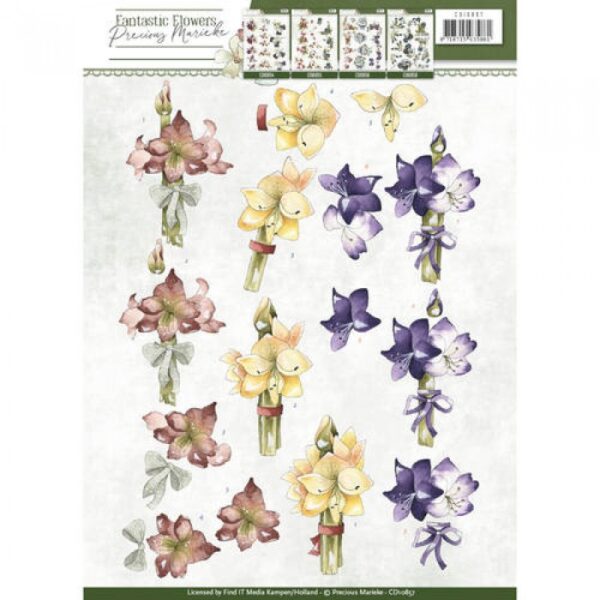 knipvel-3D- Precious Marieke - Amaryllis Fantastic Flowers - CD10857