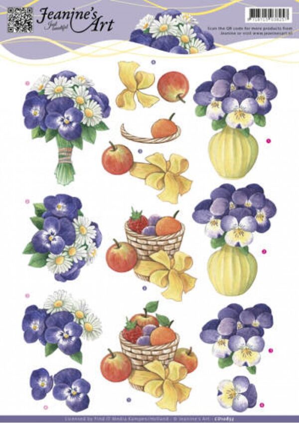 knipvel-3D-Jeanine’s Art -Spring Flowers-CD10853