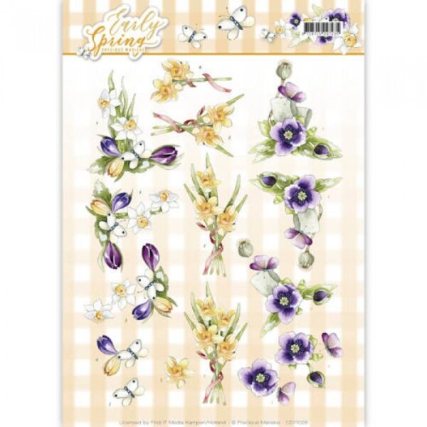 knipvel-3D- Precious Marieke -Early Daffodils Early Spring-CD11026