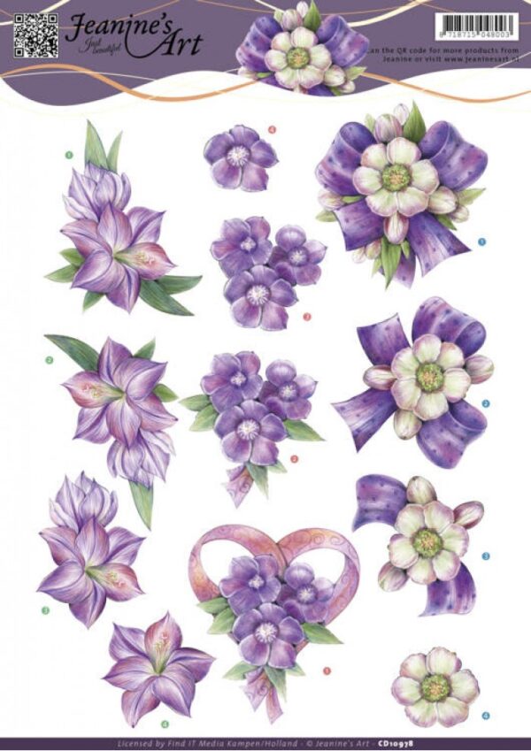 knipvel-3D-Jeanine’s Art -Think Purple-CD10978