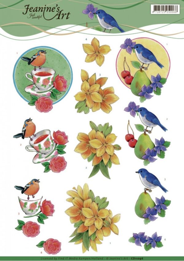 knipvel-3D-Jeanine’s Art -Birds-CD11096