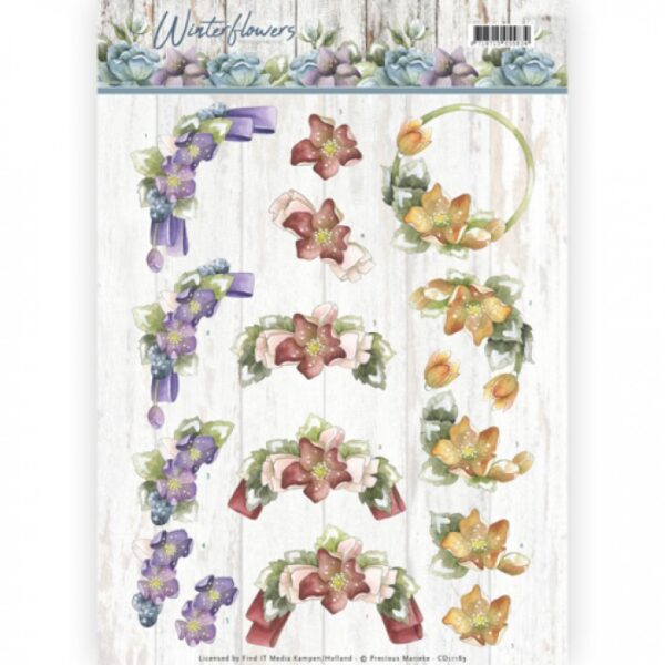 knipvel-3D- Precious Marieke - Helleborus - Winter Flowers - CD11189