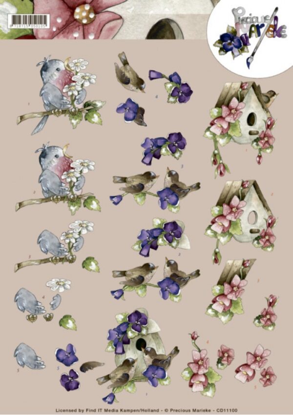 knipvel-3D- Precious Marieke - Spring Birds - CD11100