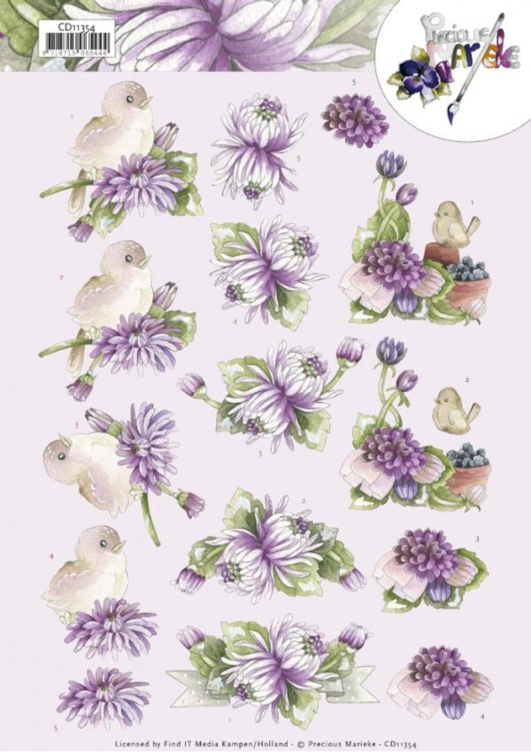 knipvel-3D- Precious Marieke - Chrysanthemum - CD11354