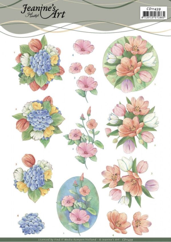 knipvel-3D-Jeanine’s Art - Tulips and more-CD11439