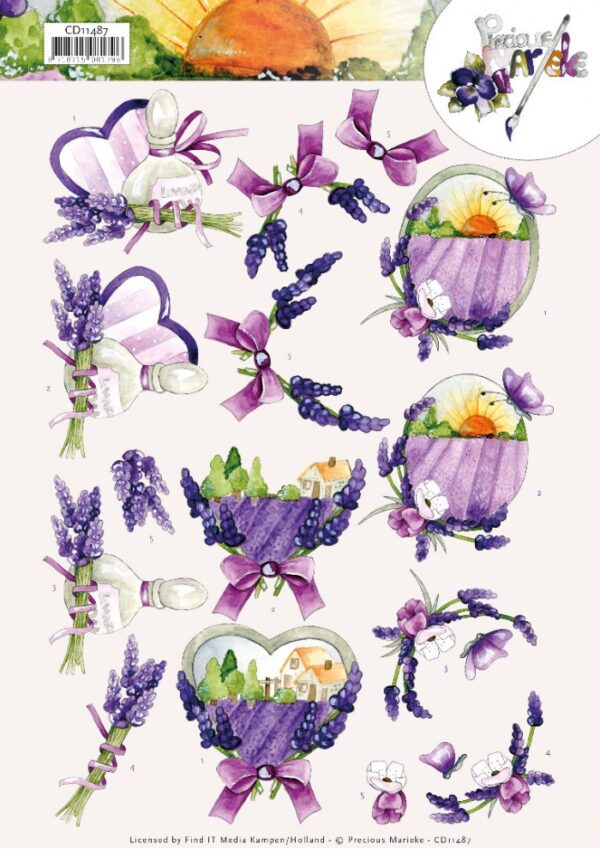 knipvel-3D- Precious Marieke - Lavender - CD11487