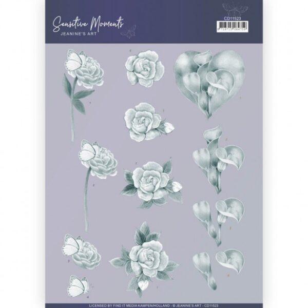 knipvel-3D-Jeanine’s Art - Grey Calla Lily-CD11523