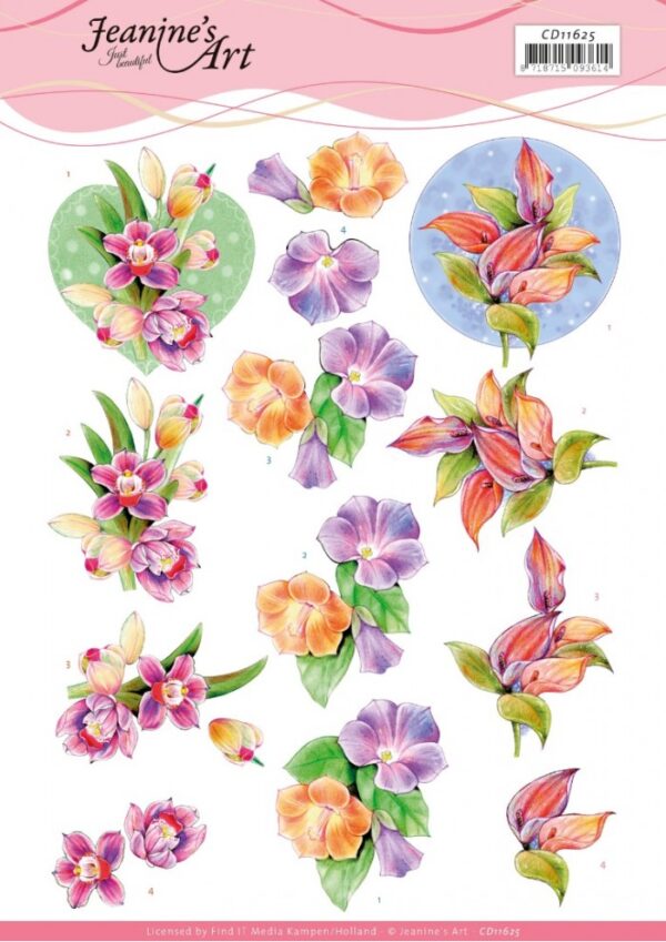 knipvel-3D-Jeanine’s Art -Orchid-CD11625