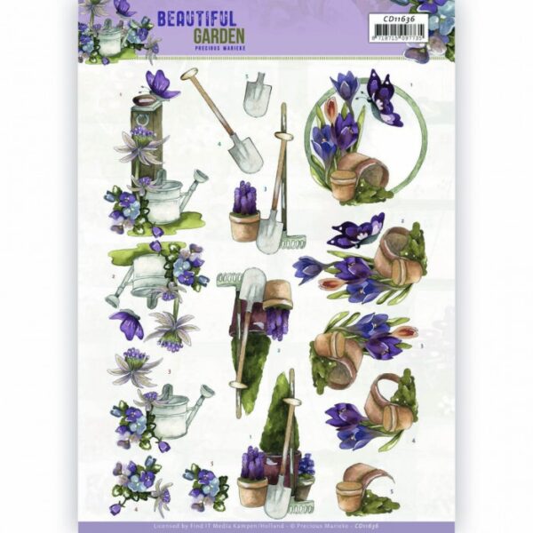 knipvel-3D- Precious Marieke -Butterfly Beautiful Garden-CD11636