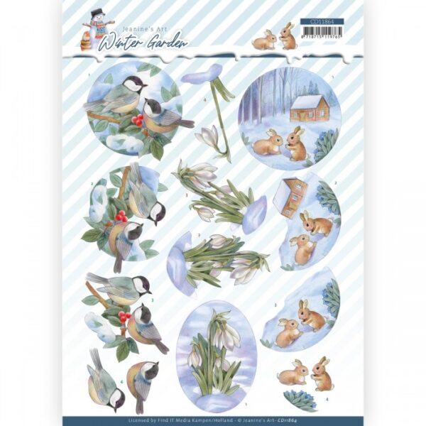 knipvel-3D-Jeanine’s Art - Winter Garden - Snow Drop-CD11864