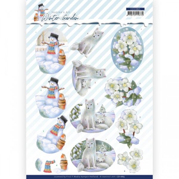knipvel-3D-Jeanine’s Art - Winter Garden - Helleborus-CD11865