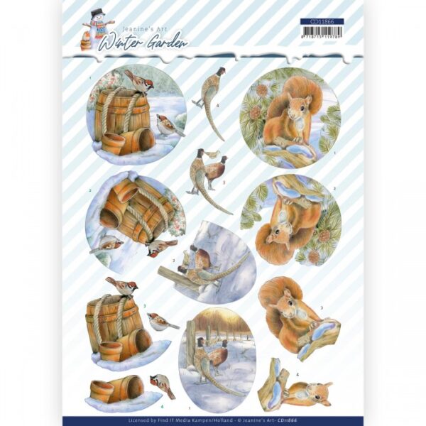 knipvel-3D-Jeanine’s Art - Winter Garden - Pheasant-CD11866