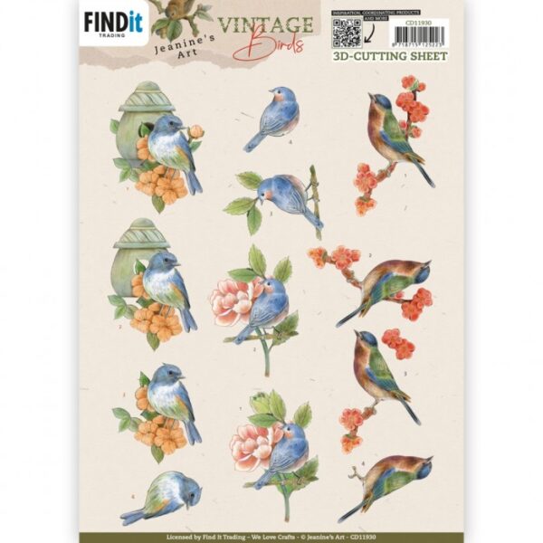 knipvel-3D-Jeanine’s Art -Stone Birdhouse-CD11930
