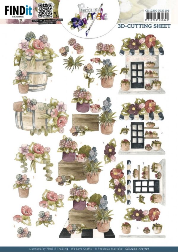 knipvel-3D- Precious Marieke - Rain Barrel - CD12200