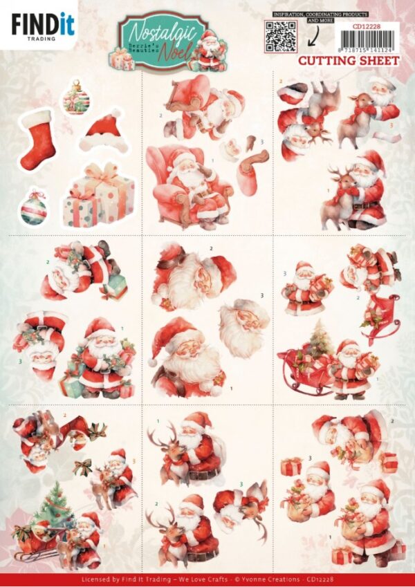 knipvel-3D- Berries Beauties - Nostalgic Noel - Mini - CD12228