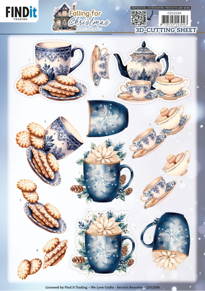 knipvel-3D- Berries Beauties - Falling for Christmas - Presents - CD12249