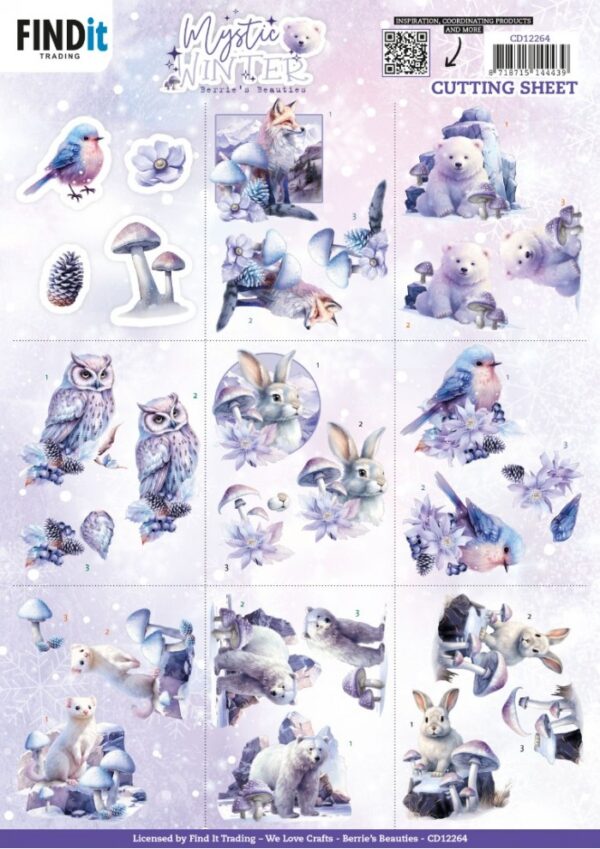 knipvel-3D- Berries Beauties - Mystic Winter - Mini - CD12264