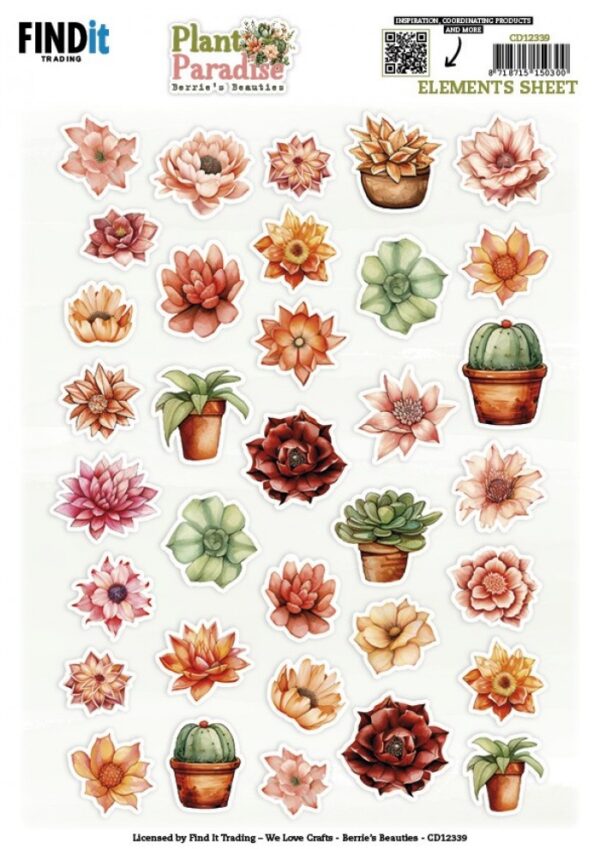 knipvel-3D- Berries Beauties - Plant Paradise - Small Elements - CD12339