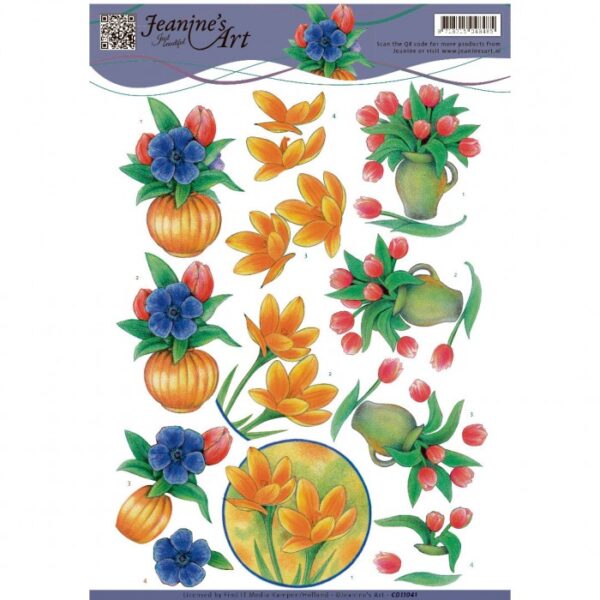 knipvel-3D-Jeanine’s Art -Summer Flowers-CD11746